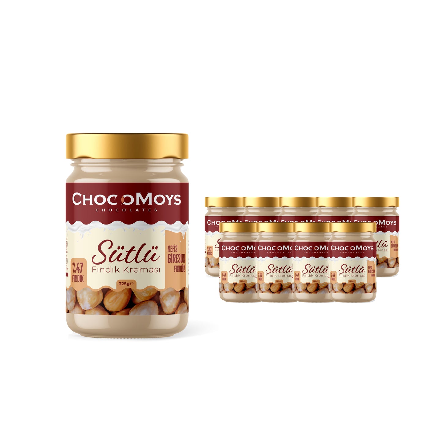 Sütlü Fındık Kreması – %47 Giresun Fındıklı, Katkısız & Gerçek Lezzet | 325g Yerli Üretim