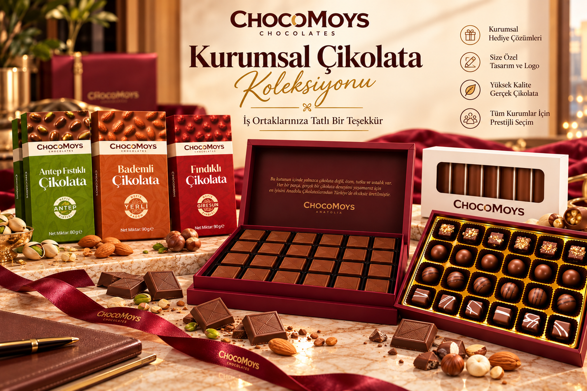 Logolu çikolata: firma logolu kuşakla madlen – ChocoMoys