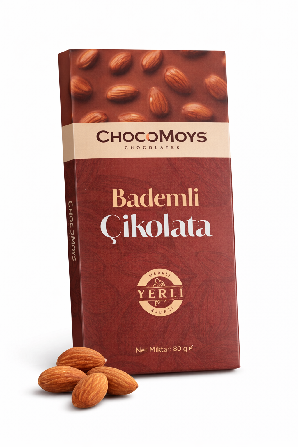 Bademli Tablet Çikolata – %40 Kakao, Gerçek Bademli | 80g