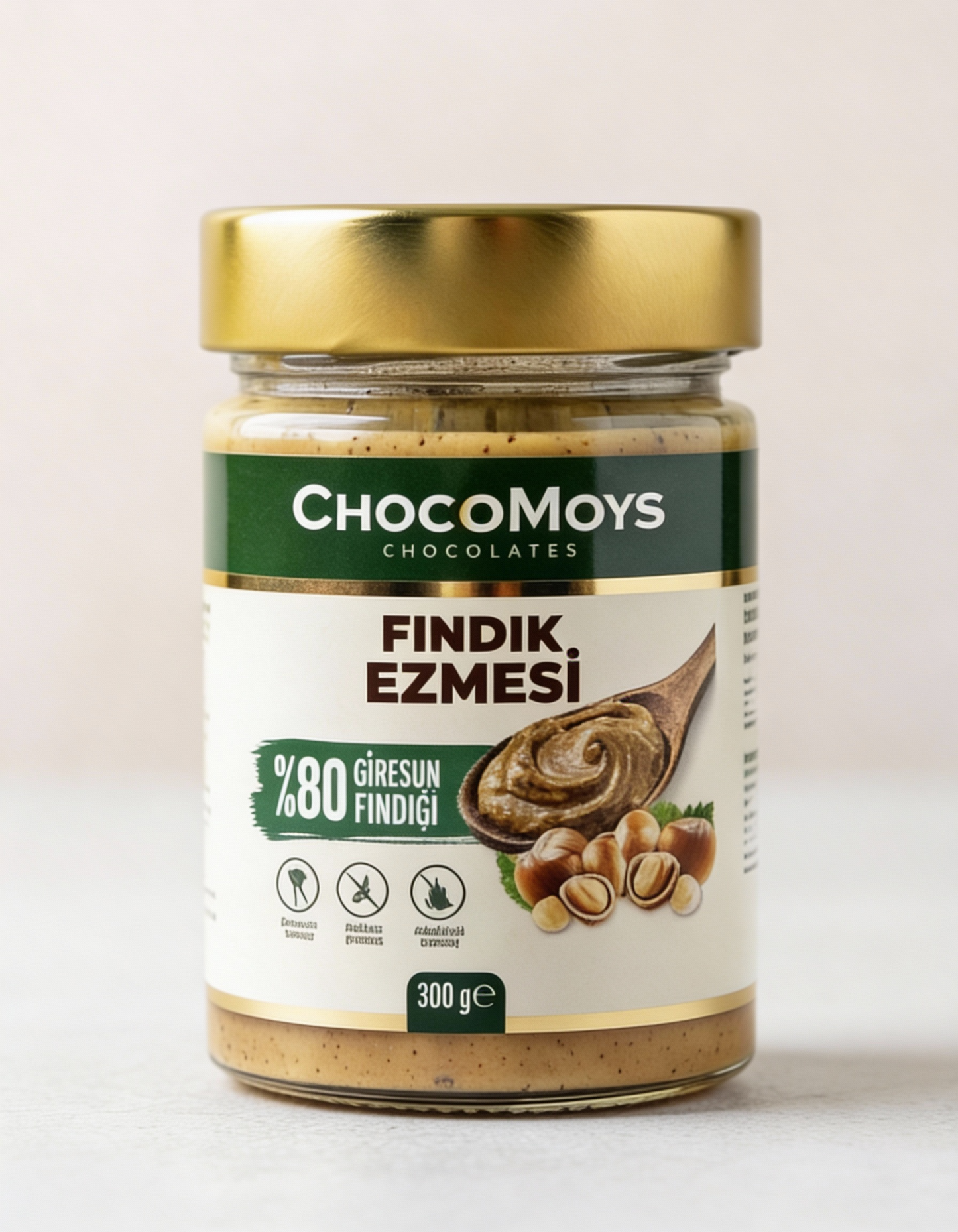 Fındık Ezmesi – %80 Giresun Fındıklı, Katkısız & Gerçek Lezzet | 300g Yerli Üretim