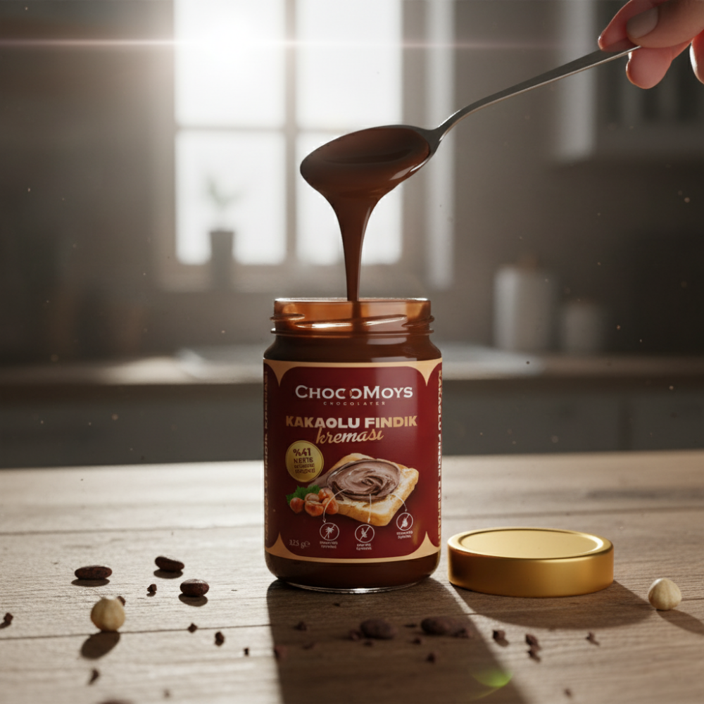 Kakaolu Fındık Kreması – %41 Giresun Fındıklı, Katkısız & Yoğun Lezzet | 325g Yerli Üretim