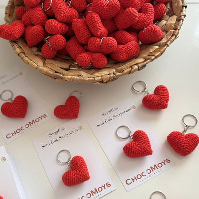 El Yapımı Kalp Anahtarlık – Sevgililer Günü Özel